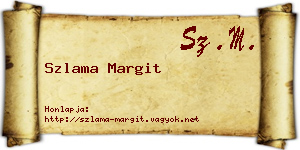 Szlama Margit névjegykártya